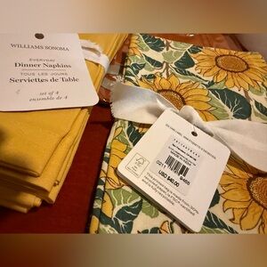 Pottery Barn Sunflower Block Print Napkins - Thumbnail 3
